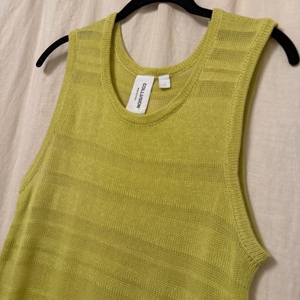 Collusion Semi-Sheer Knit Tank - Picture 3 of 6